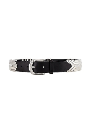 Isabel Marant Tehora Belt in Black & Silver - Metallic Silver. Size 90 (also in ).