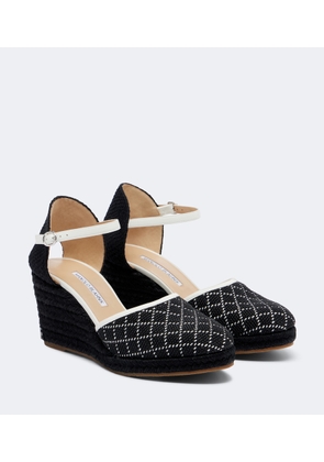 Manolo Blahnik Espadrahi raffia-effect espadrille wedges