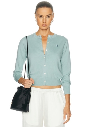 Polo Ralph Lauren Long Sleeve Cardigan in Cast Green - Blue. Size XS (also in L).