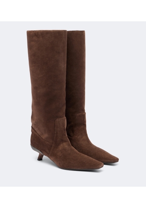 Brunello Cucinelli Monili suede knee-high boots
