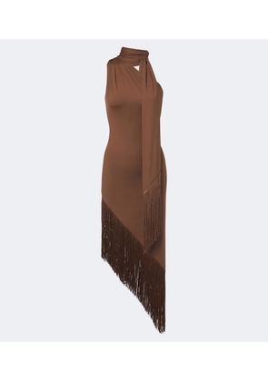Taller Marmo Siwa fringed scarf-detail midi dress