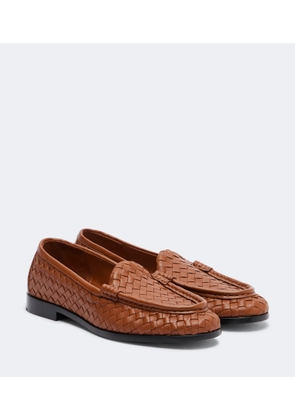 Bottega Veneta Silenzio Intrecciato leather loafers