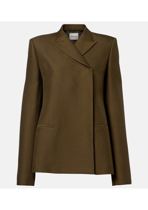 Khaite Silvannah wool and silk cady blazer