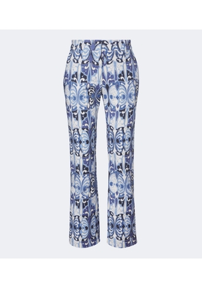 La DoubleJ 24/7 printed cotton straight pants
