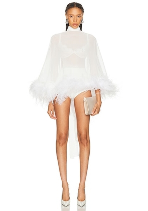 ILA Dee Short Cape Dress in White - White. Size all.