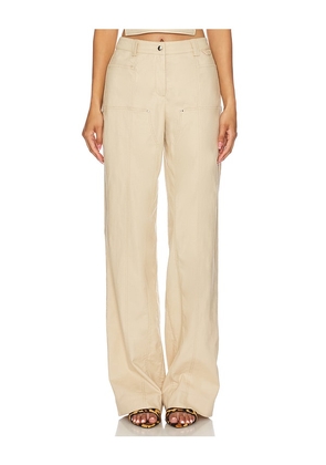 Camila Coelho Matilde Pant in Beige. Size M. Also in XXS, XS, S, L, XL.