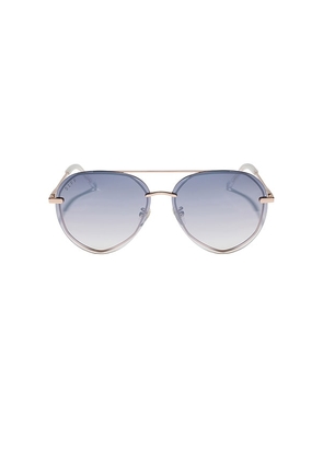 DIFF EYEWEAR Lenox Sunglasses in Metallic Gold.