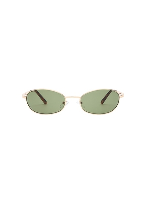 AIRE Highbeam Sunglasses in Metallic Gold.