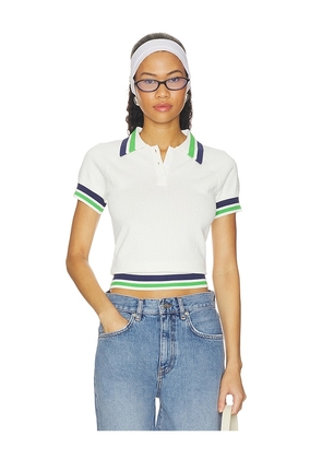 ALL THE WAYS Hazel Knit Polo Top in Multi. Size XS. Also in S, M, L.
