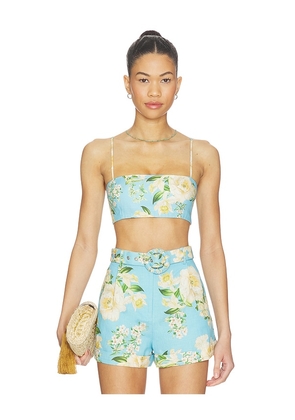 HEMANT AND NANDITA Bandeau Top in Blue. Size XXL. Also in S, XS, M, L, XL.