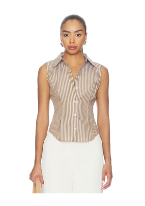 ALL THE WAYS Bessie Top in Taupe. Size XXS. Also in XS, S, M, L.