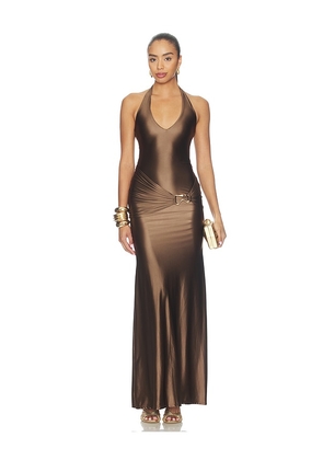 DELFI Soraya Dress in Chocolate. Size XS. Also in L, M, S, XL.