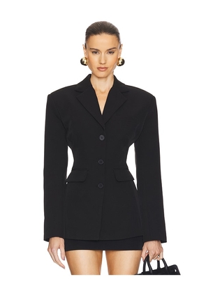 Helsa Recycled Twill S Curve Jacket in Black. Size S. Also in XS.