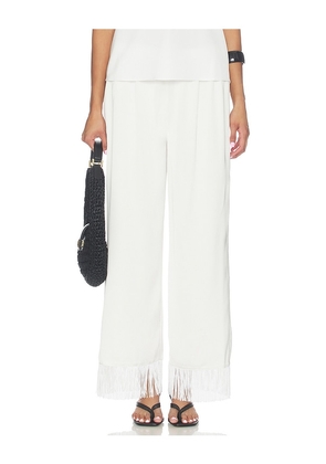 Artless Blair Fringe Pants in White. Size XS. Also in S, M, L.