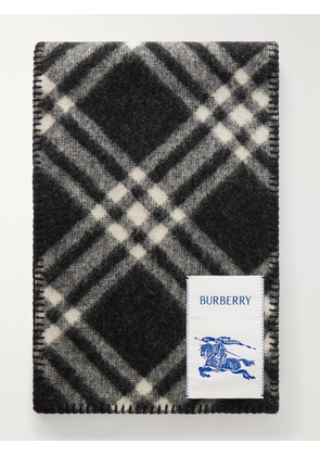 Burberry - Checked Wool Scarf - Black - One size