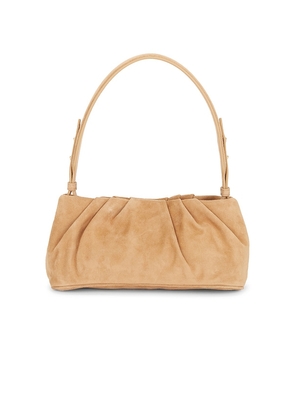 SIMKHAI Harlow Suede Shoulder Bag in Tan.