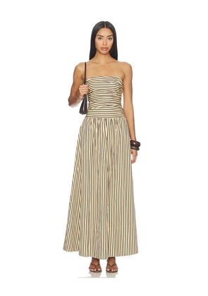 FAITHFULL Vera Maxi Dress in Chocolate. Size S. Also in XS, M, L, XL.