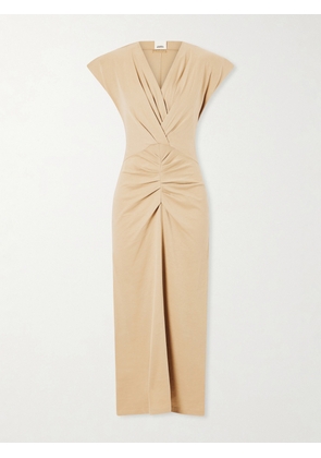 ISABEL MARANT - Nadra Gathered Cotton Midi Dress - Neutrals - FR 34,FR 36,FR 38,FR 40,FR 42,FR 44