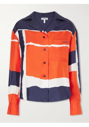 LOEWE - Printed Silk-twill Blouse - Red - FR 32,FR 34,FR 36,FR 38,FR 40,FR 42,FR 44