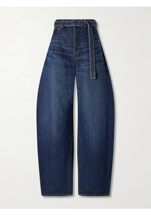 Sacai - Belted High-rise Wide-leg Jeans - Blue - 0,1,2,3,4
