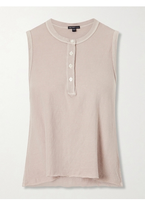 James Perse - Cotton-piqué Tank - Brown - 0,1,2,3,4