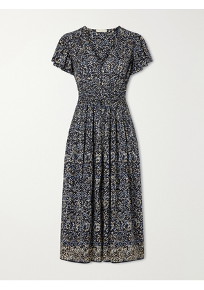 Ulla Johnson - Lyria Gathered Printed Cotton-blend Midi Dress - Multi - US00,US0,US2,US4,US6,US8,US10,US12,US14