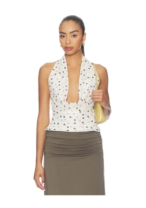 MORE TO COME Zemira Halter Top in Multi. Size XXS. Also in XS, S, M, L, XL.