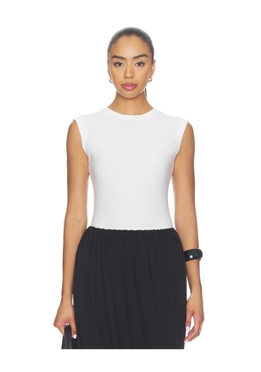 Norma Kamali x Lifestyle Sleeveless Top in White. Size XXS. Also in XS, S, M, L, XL.