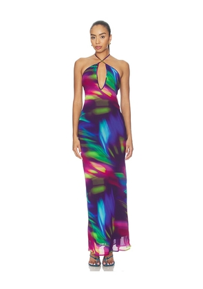 Runaway The Label Mirae Cross Front Maxi Dre in Purple. Size XS. Also in L, M, S, XL.