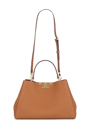 Tory Burch Eleanor Soft Satchel Bag in Tan.