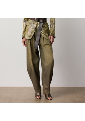 Ellen Foiled Cotton Denim Chino Trouser