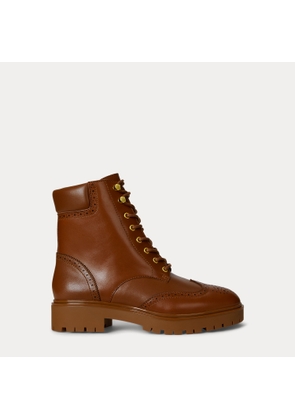 Allyson Perforated Lace-Up Bootie