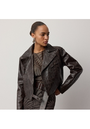 Jaxson Printed Lambskin Moto Jacket