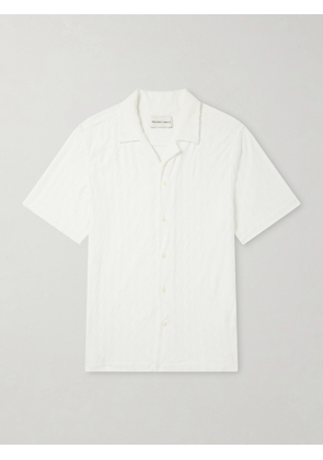 Frescobol Carioca - Roberto Terry Cotton and Linen-Blend Jacquard Shirt - Men - White - S