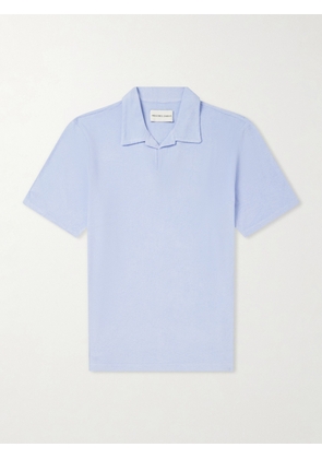 Frescobol Carioca - Faustino Terry Cotton Blend Polo Shirts - Men - Blue - S