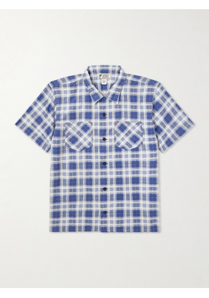 RRL - Checked Brushed Cotton Shirt - Men - Blue - M