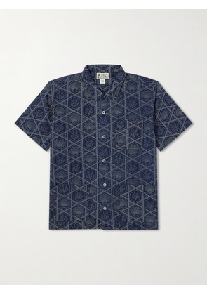 RRL - Printed Linen and Cotton-Blend Shirt - Men - Blue - S