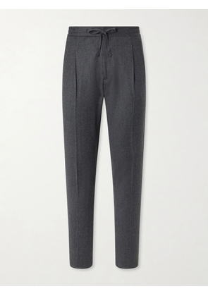 Lardini - Straight-Leg Wool and Cashmere-Blend Flannel Trousers - Men - Gray - IT 46
