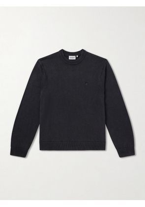 Carhartt WIP - Kori Logo-Embroidered Cotton Sweater - Men - Black - XS