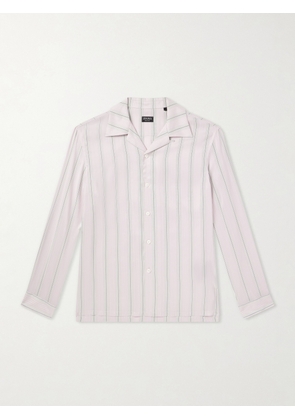 Zegna - Striped Camp-Collar Silk Shirt - Men - Pink - XS