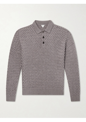 Bottega Veneta - Intrecciato Wool Polo Sweater - Men - Gray - M