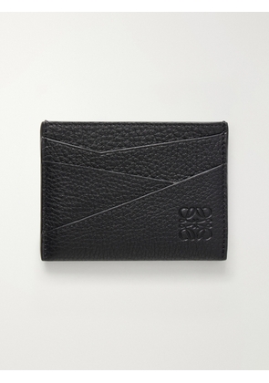LOEWE - Puzzle Edge Anagram-Debossed Leather Cardholder - Men - Black