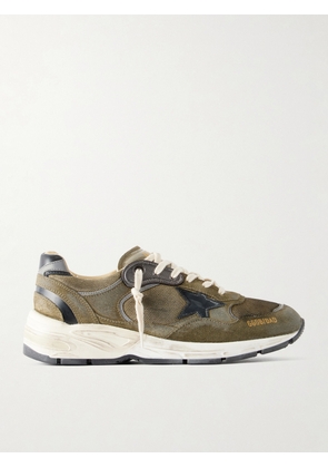 Golden Goose - Running Dad Suede-Trimmed Mesh Sneakers - Men - Green - EU 39