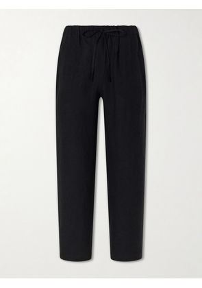 Cherry Los Angeles - Wide-Leg Linen Trousers - Men - Black - M