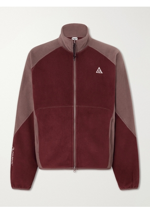 Nike - ACG Wolf Tree Logo-Embroidered Fleece Jacket - Men - Burgundy - S