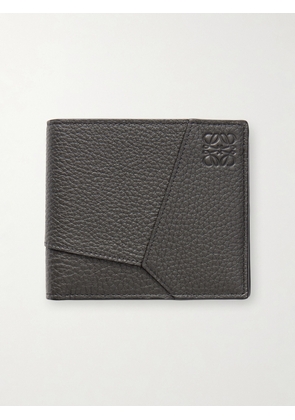 LOEWE - Puzzle Edge Panelled Full-Grain Leather Bifold Wallet - Men - Gray