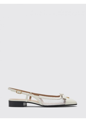 VALENTINO GARAVANI Valet Du Roi Leather and Mesh Nylon Ballerinas