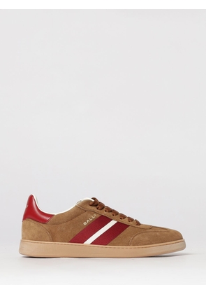 BALLY Suede Low-Top Sneakers with Bicolor Stripes and Laminated Logo
