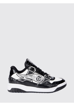 PHILIPP PLEIN Moonwalker Sneakers in Crocodile Print Leather