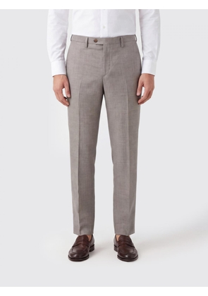 BRIGLIA 1949 Slim Fit Tailored Trousers in Virgin Wool with an Off-Centre Closure
